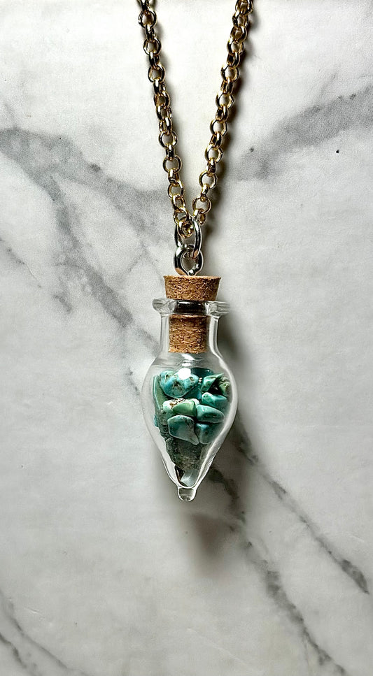 Magnesita Necklace/ Potion Bottle