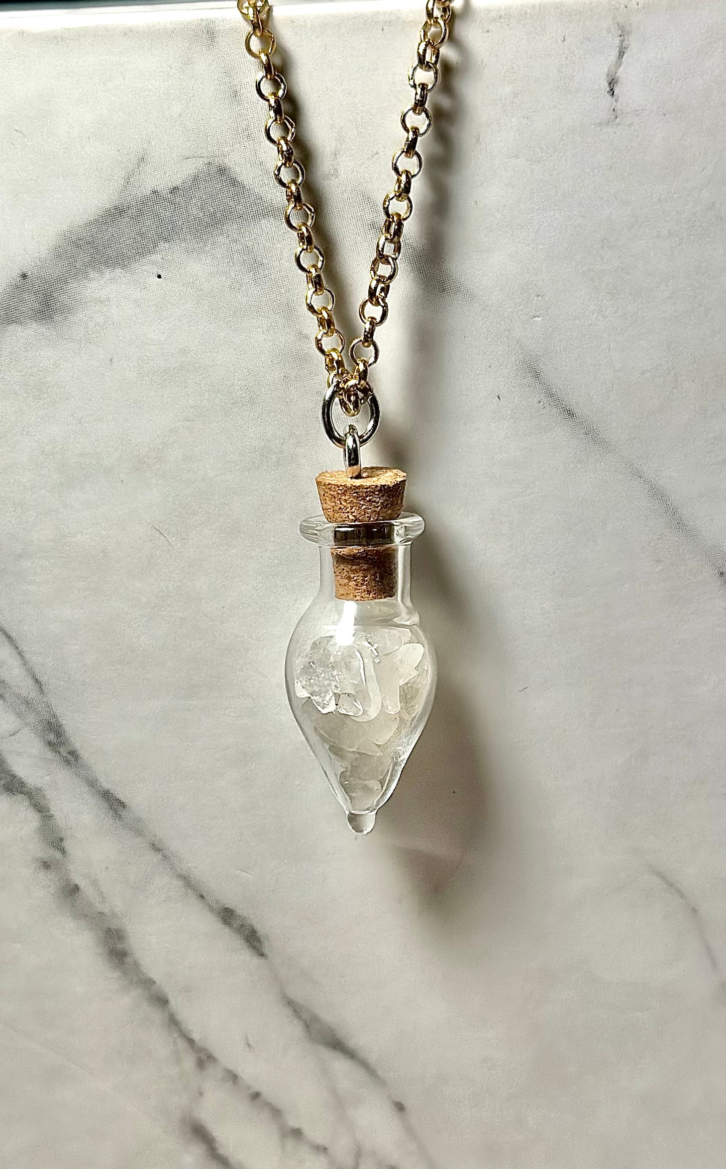 Crystal Necklace/ Potion Bottle