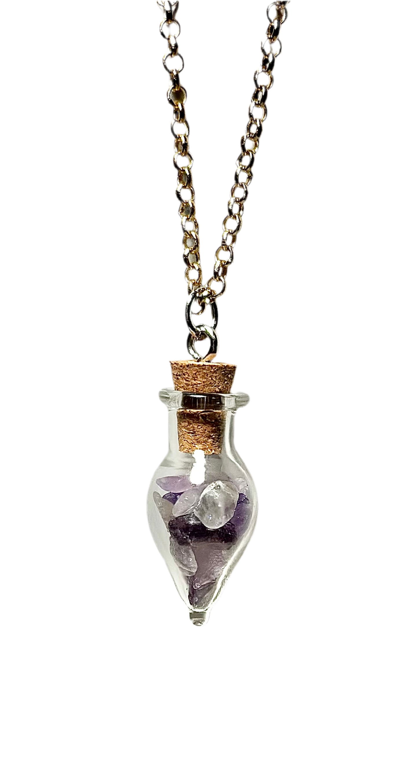 Amethyst Necklace/ Potion Bottle