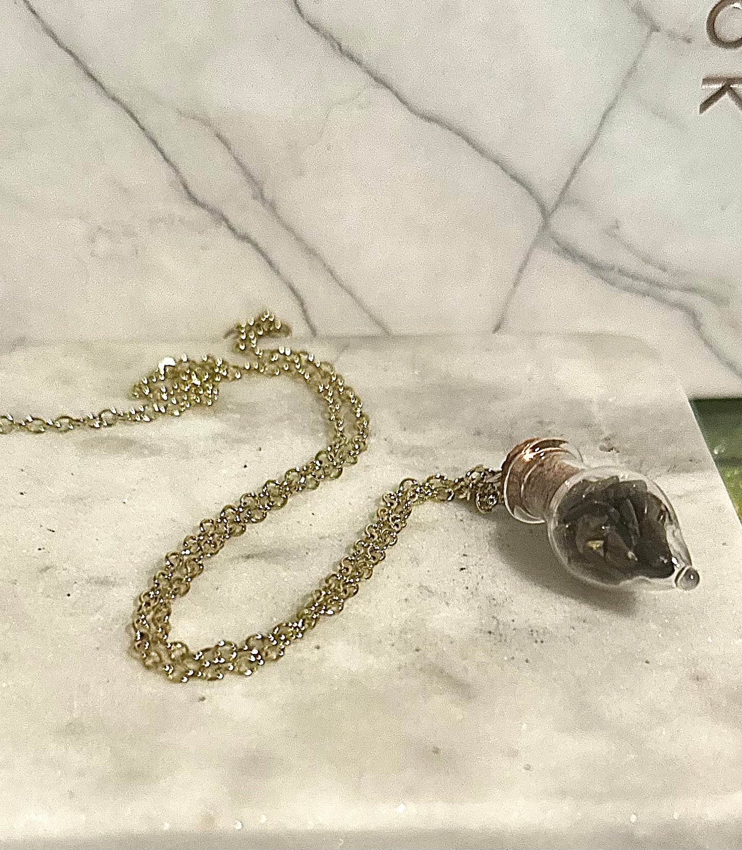 Tiger's Eye Necklace/ Potion Bottle