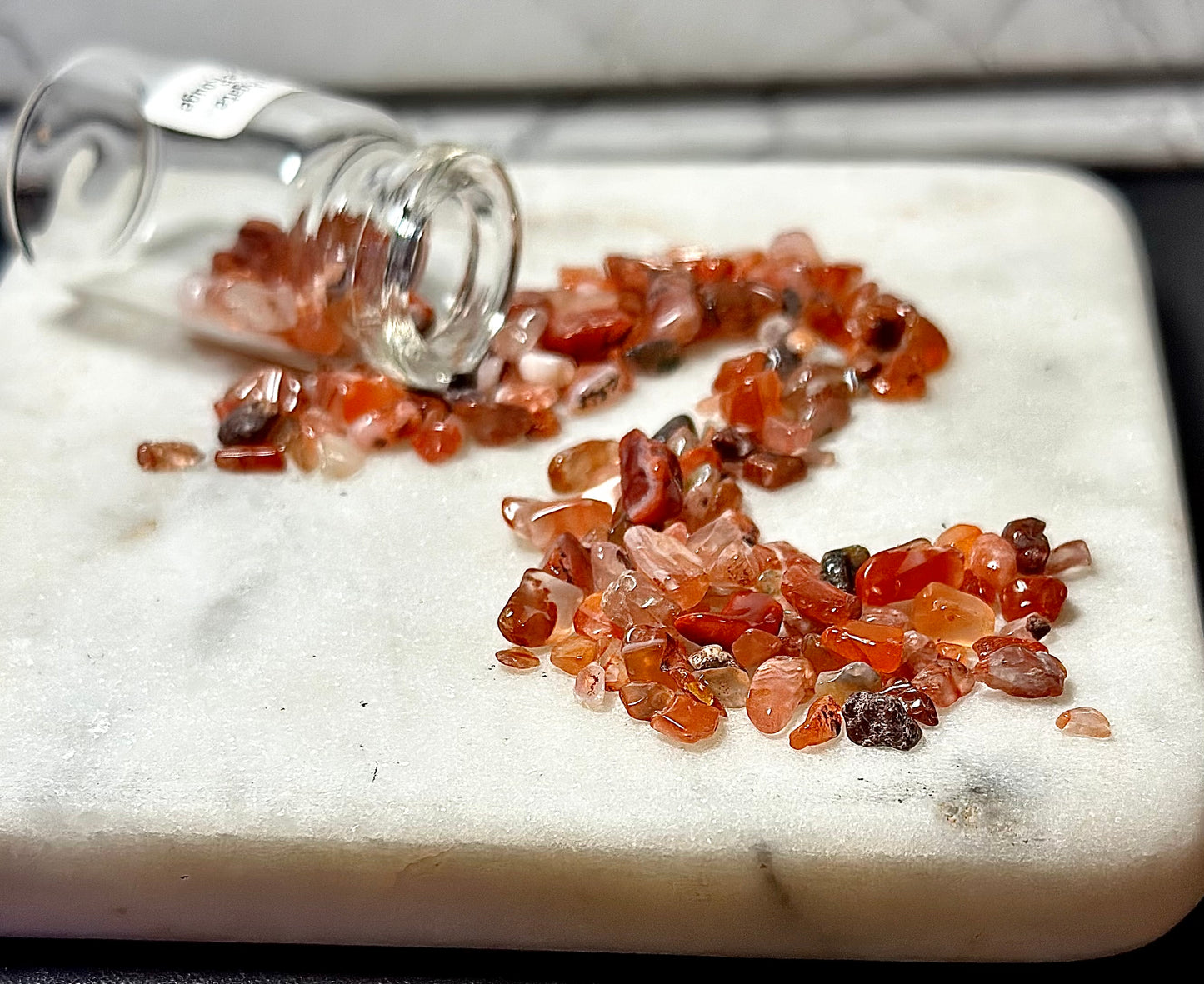 Red Agate Necklace/ Potion Bottle