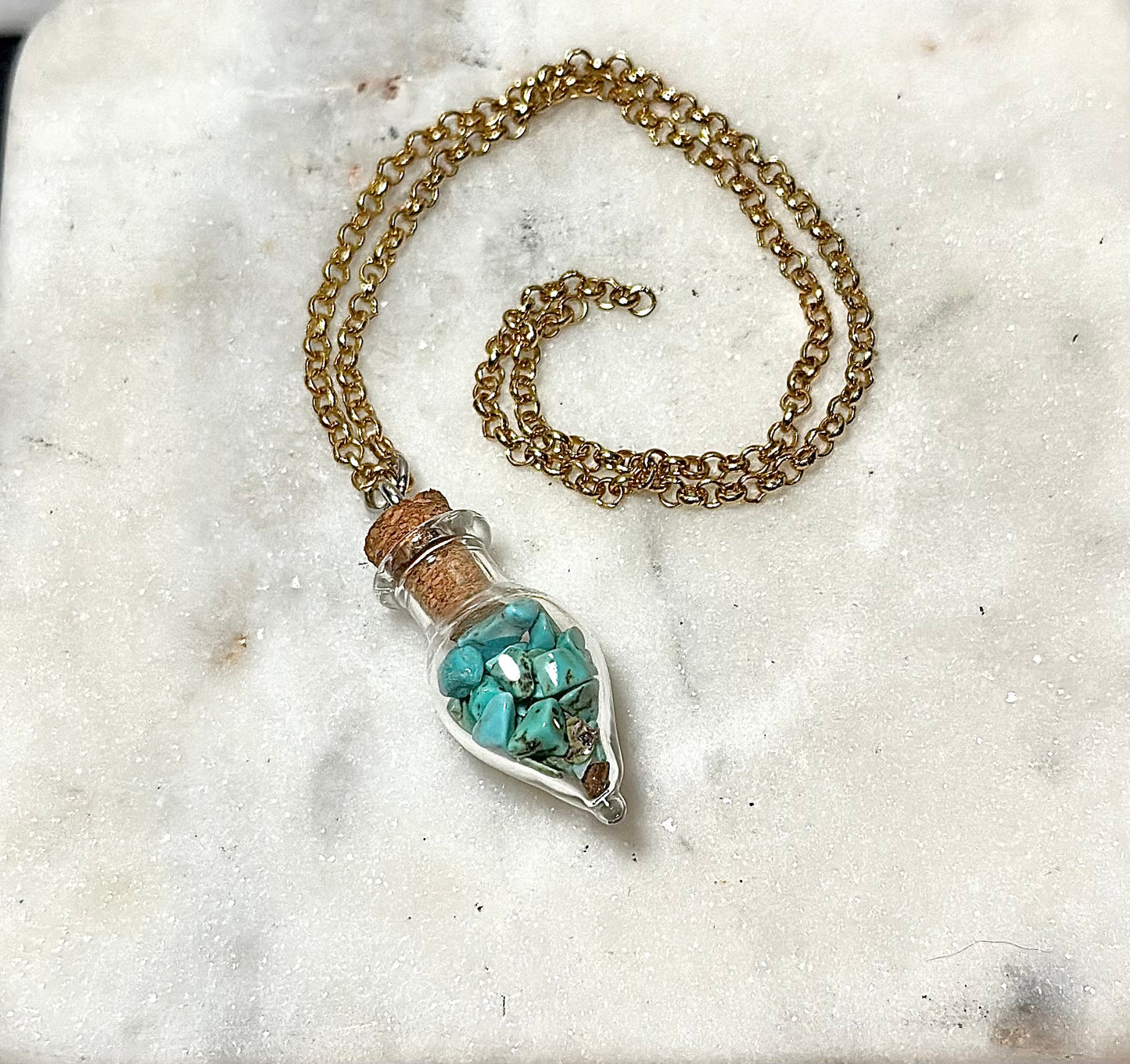 Magnesita Necklace/ Potion Bottle