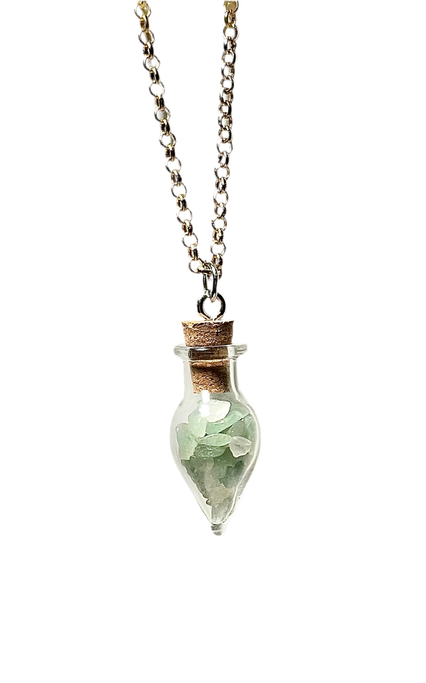 Aventurine Necklace/ Potion Bottle