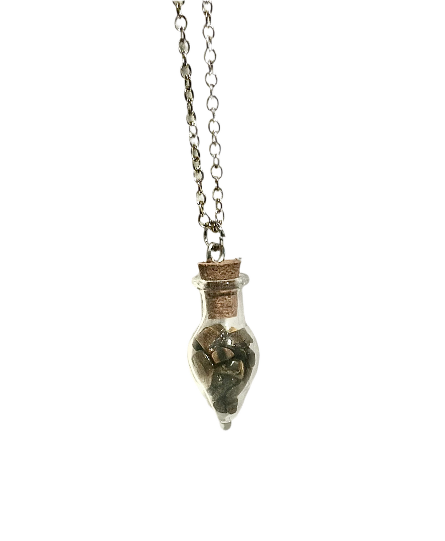 Tiger's Eye Necklace/ Potion Bottle