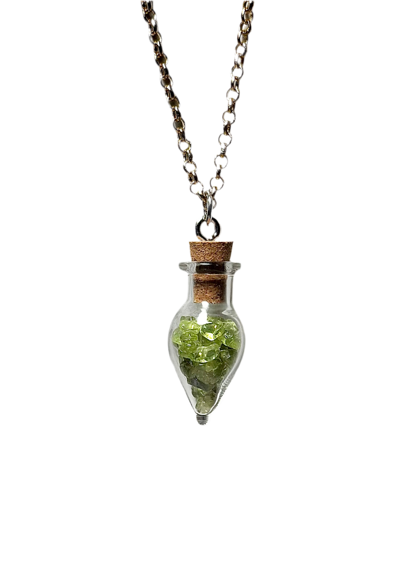 Peridot Necklace/ Potion Bottle