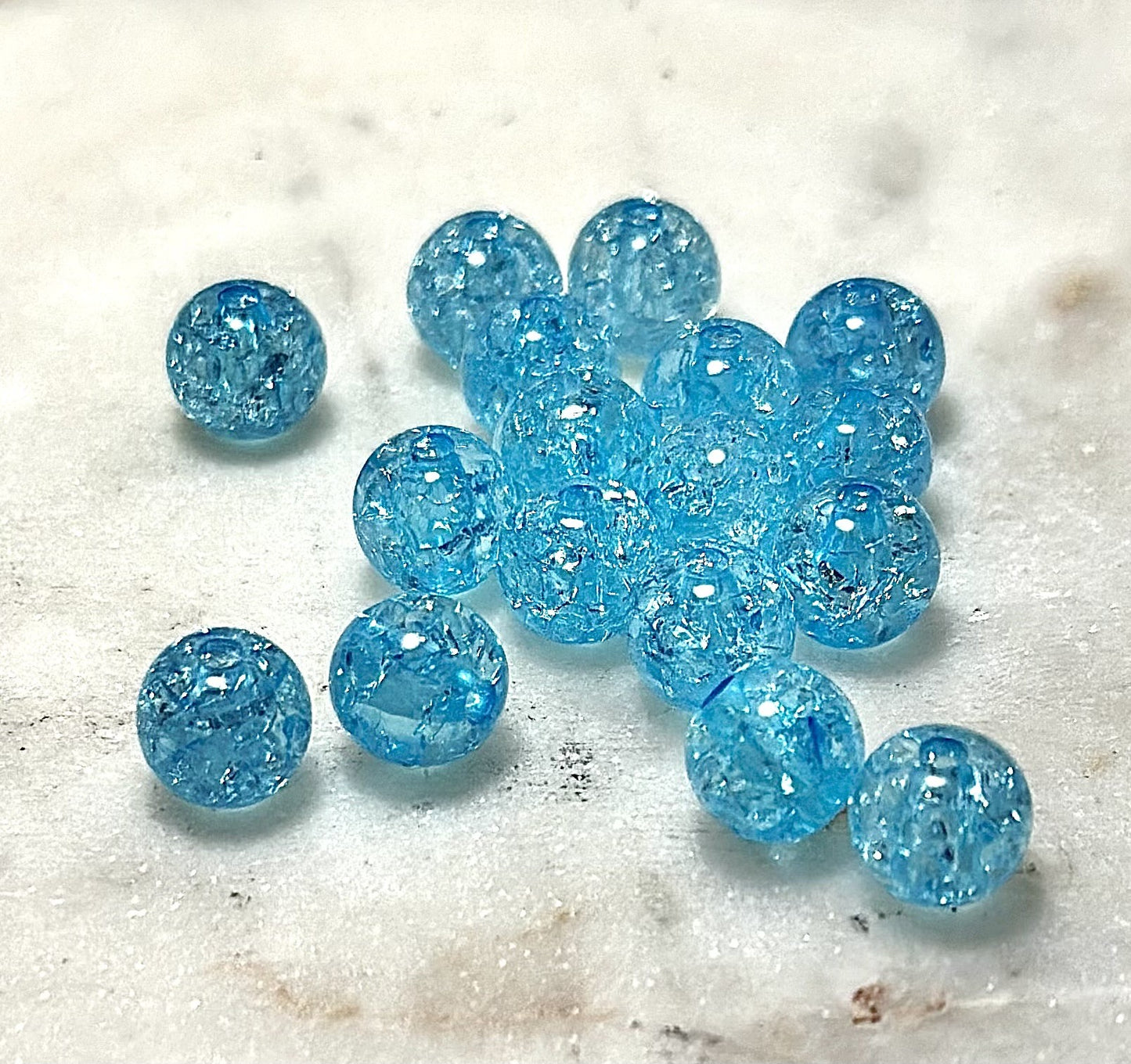 Blue Crystal Heart-Shaped Pendant / Precious Gemstone / Agate