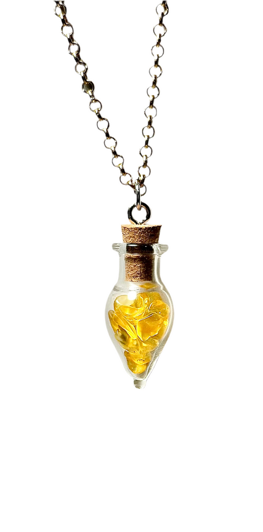 Citrine Necklace/ Potion Bottle