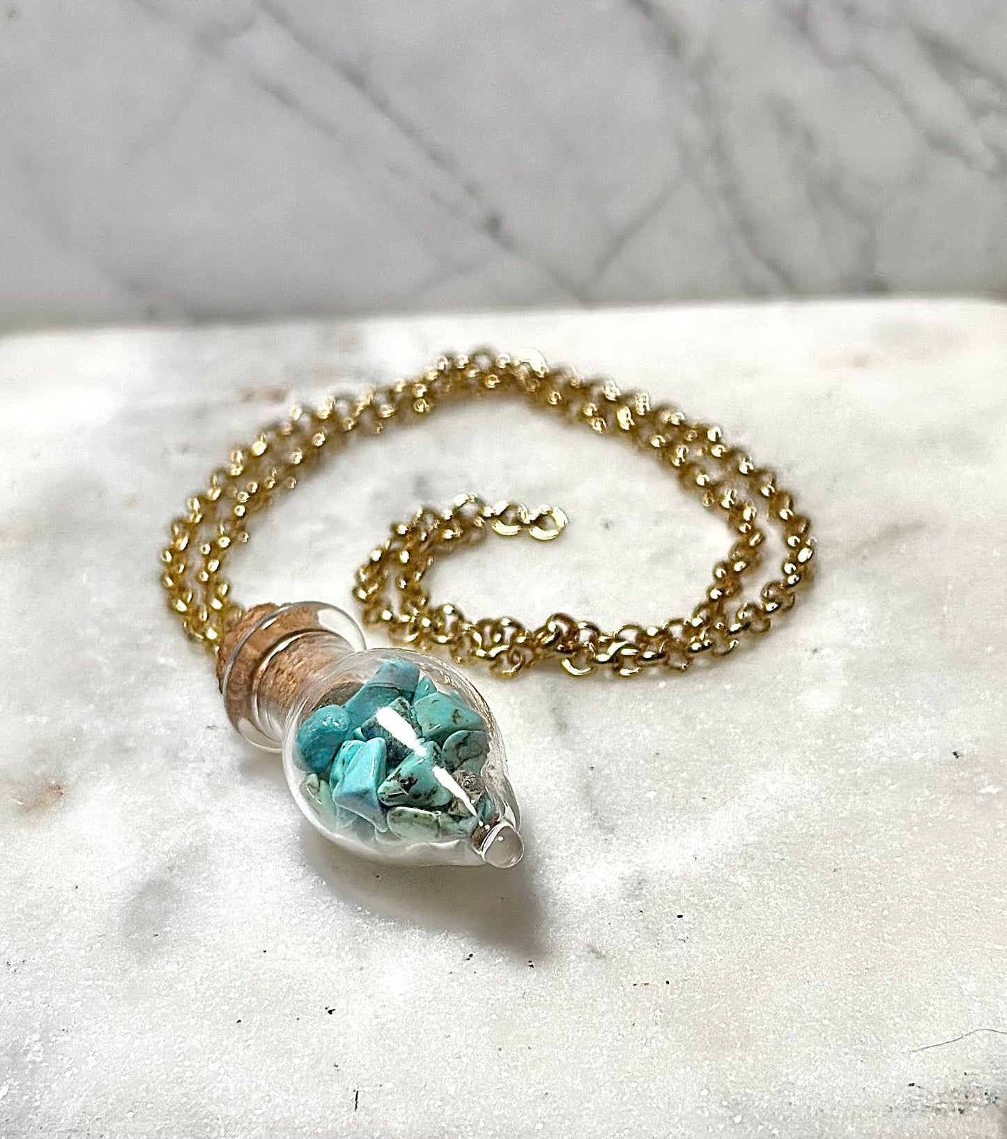 Magnesita Necklace/ Potion Bottle